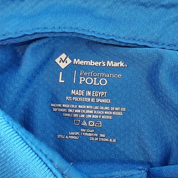 Member's Mark Performance Polo Shirt Mens Size Large 2 Pack Bundle - Picture 9 of 13